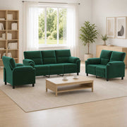 Set sofe 3 pcs Tamnozelena Baršun