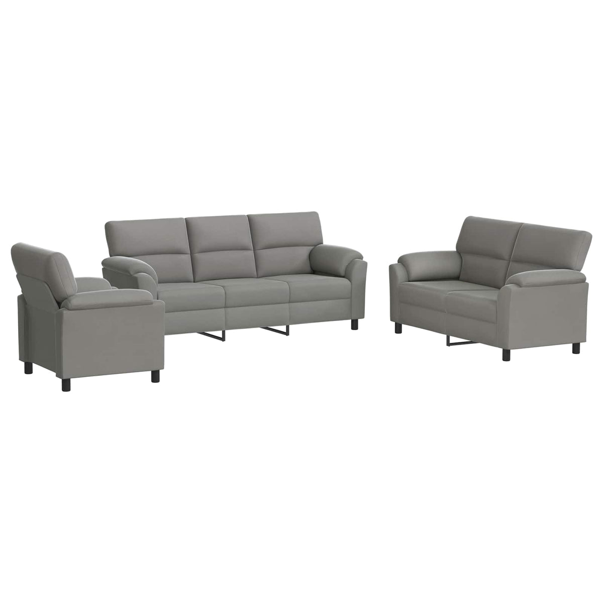 Set sofe 3 pcs Svjetlosiva Baršun