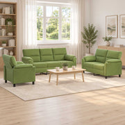 Set sofe 3 pcs Svijetlo zelena Baršun