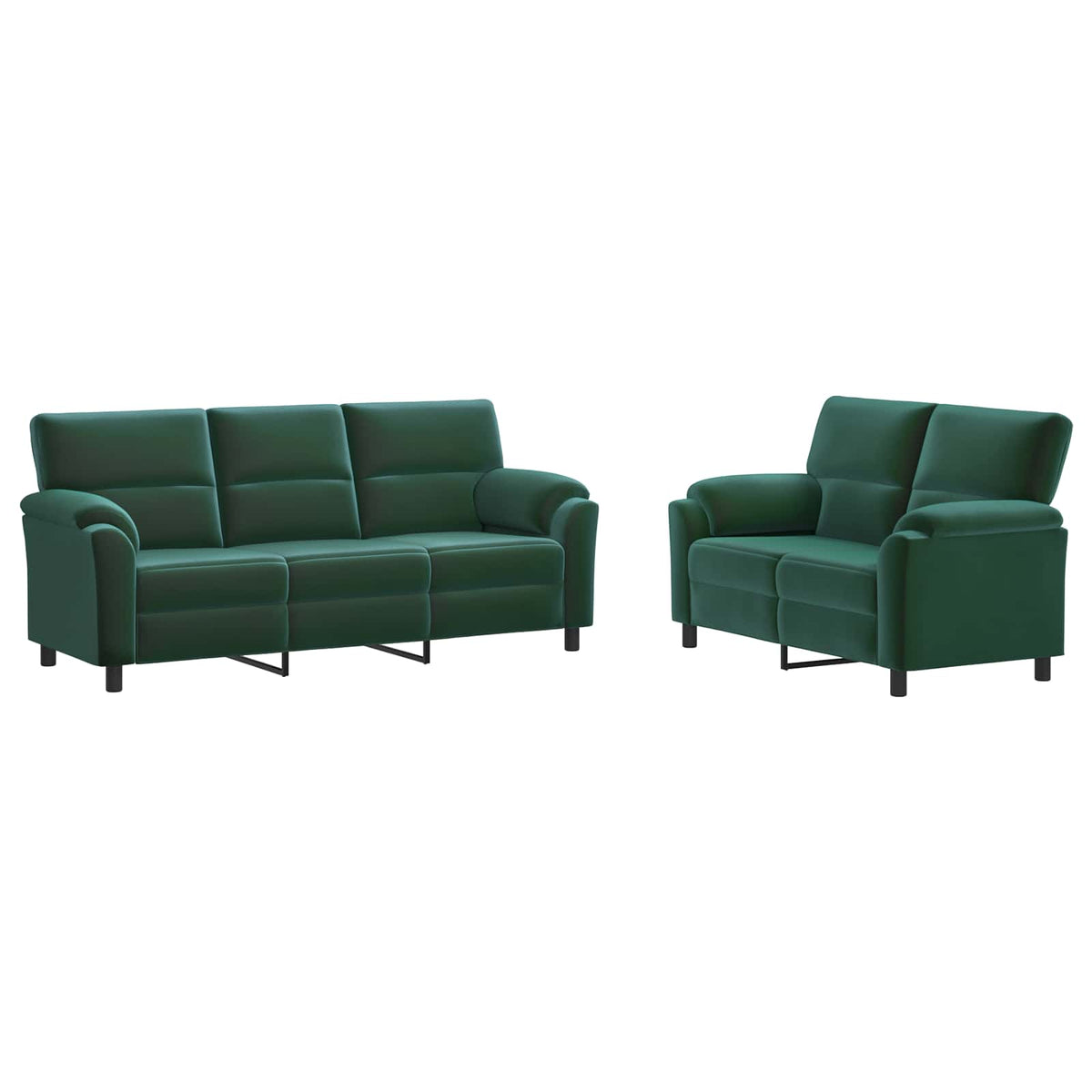 Set sofe 2 pcs Tamnozelena Baršun
