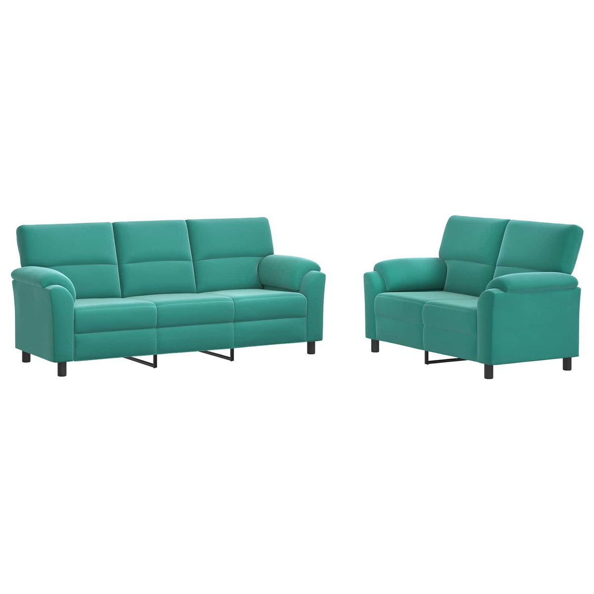 Set sofe 2 pcs Tirkizna Baršun