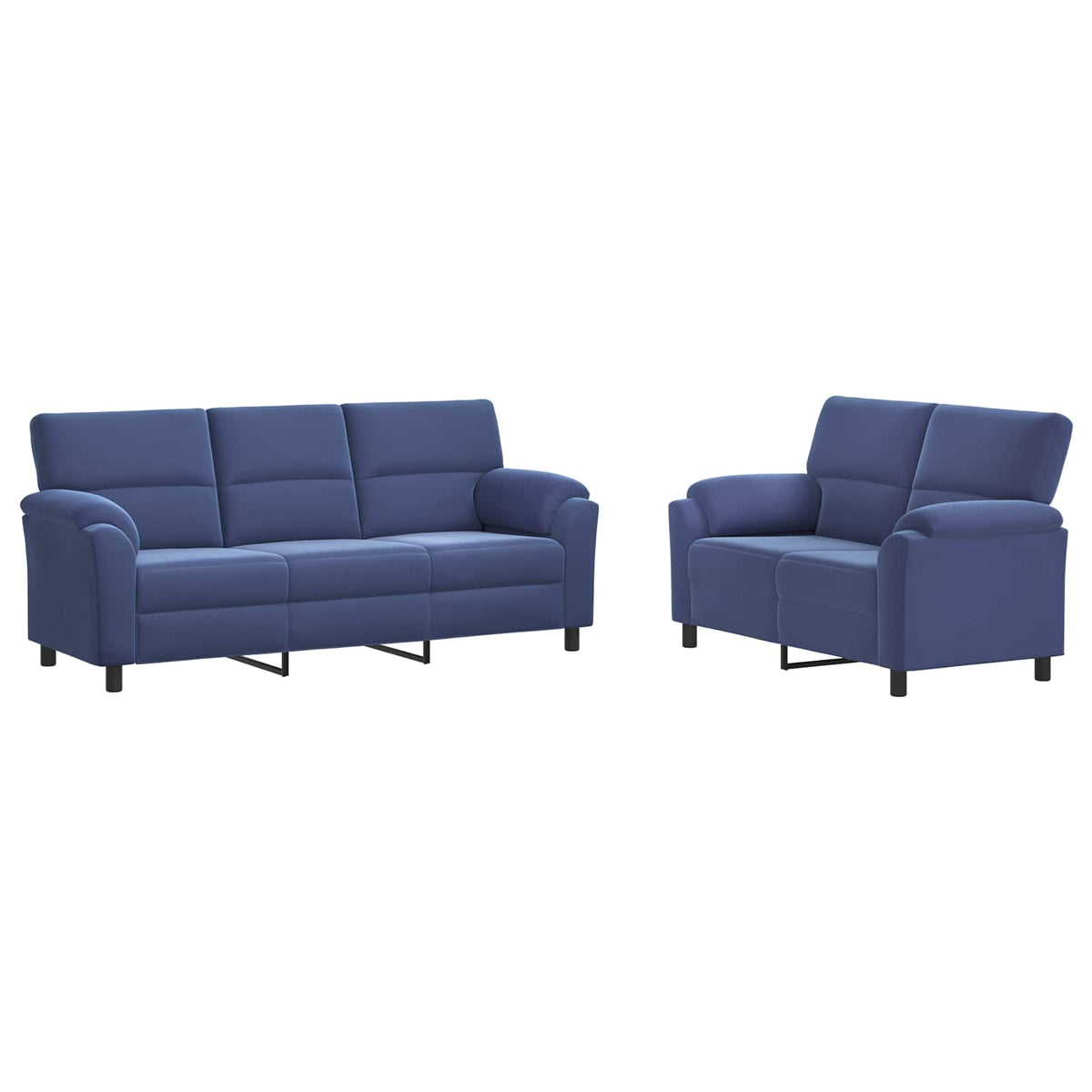 Set sofe 2 pcs Policijska plava Baršun