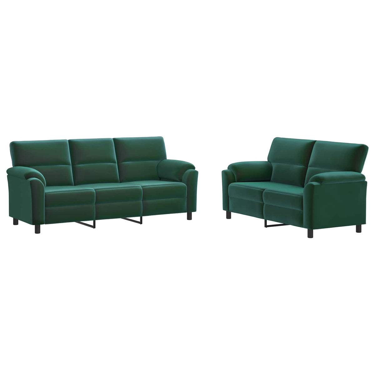 Set sofe 2 pcs Tamnozelena Baršun