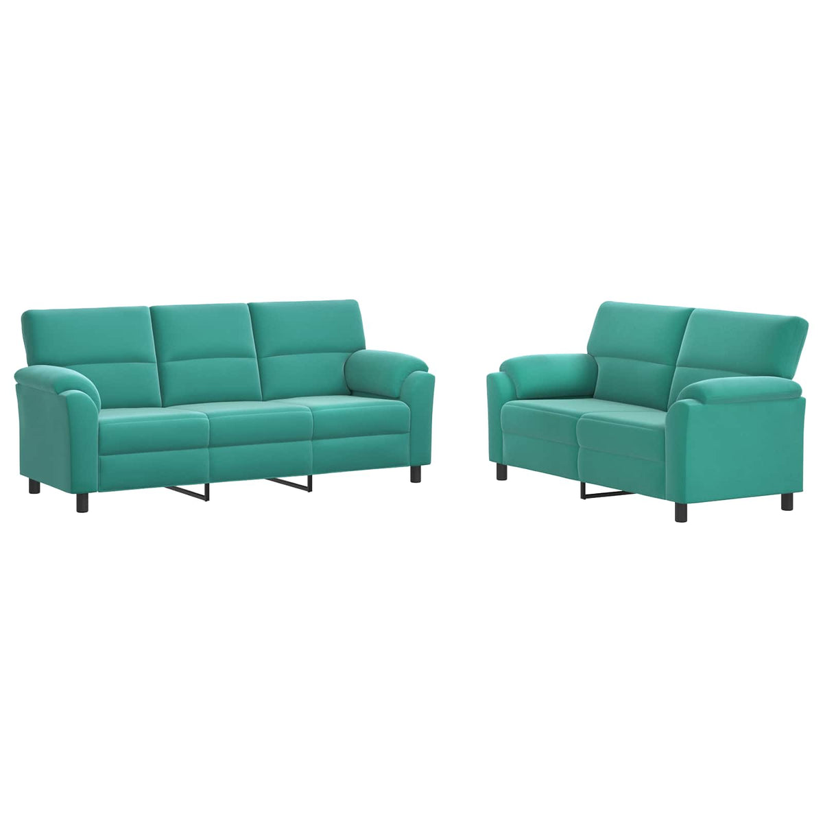 Set sofe 2 pcs Tirkizna Baršun