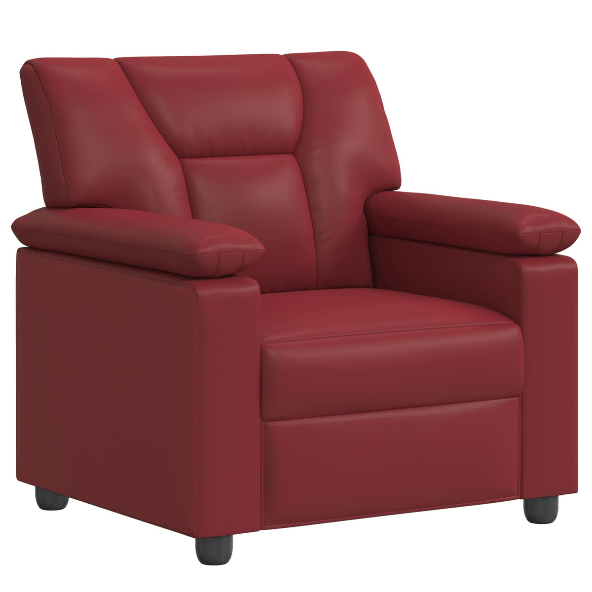 Set sofe 2 pcs Vinska crvena Umjetna koža
