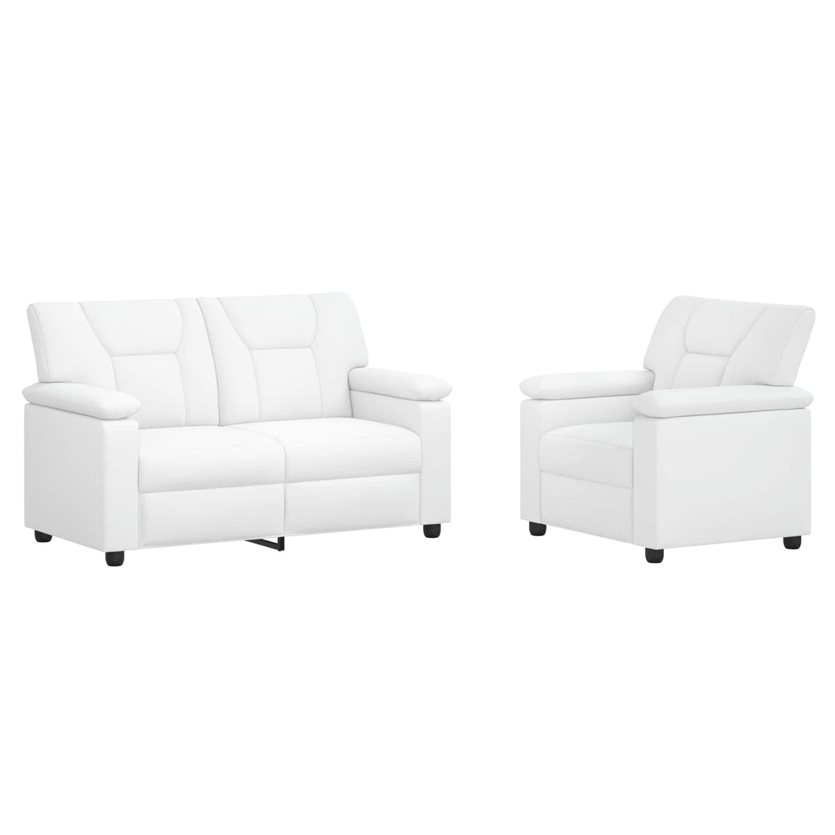 Set sofe 2 pcs Bijela Umjetna koža