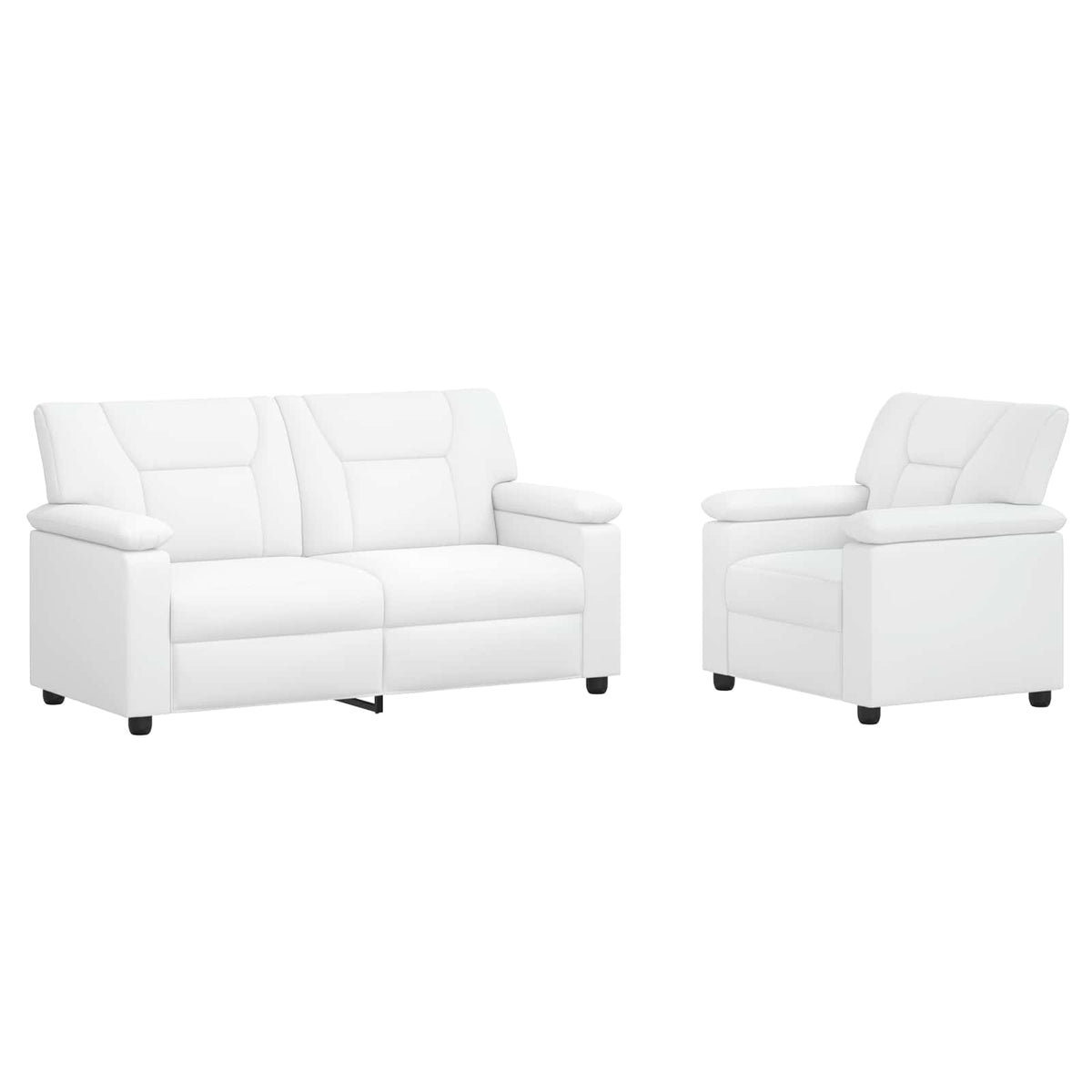 Set sofe 2 pcs Bijela Umjetna koža