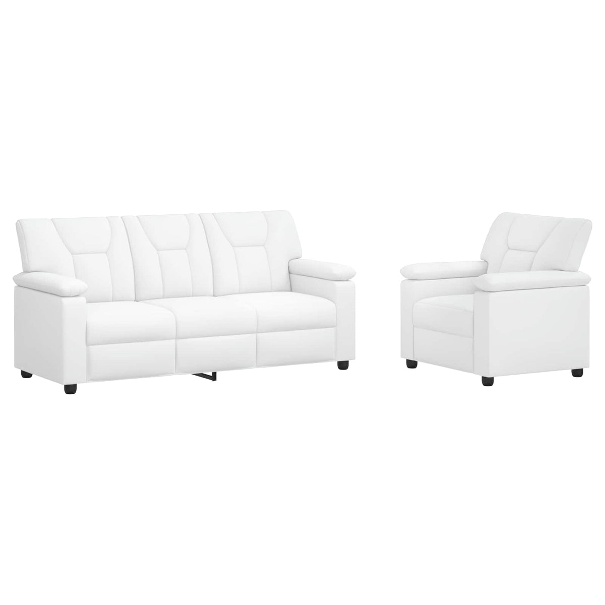 Set sofe 2 pcs Bijela Umjetna koža