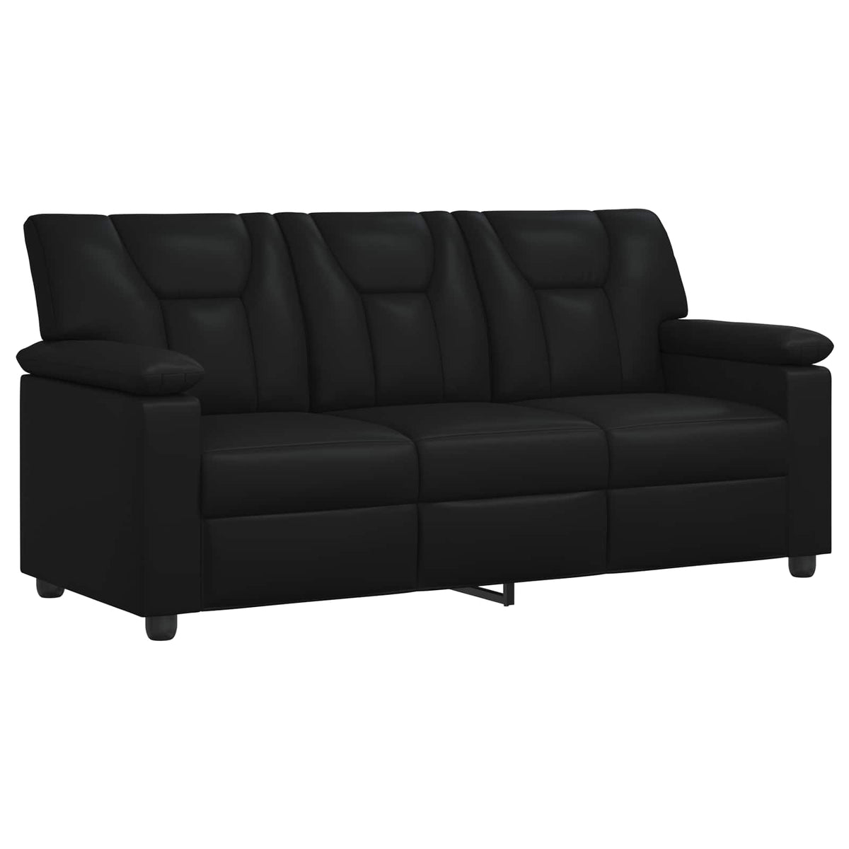 Set sofe 3 pcs Crna Umjetna koža
