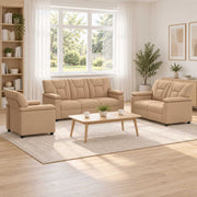 Set sofe 3 pcs Boja cappuccina Umjetna koža