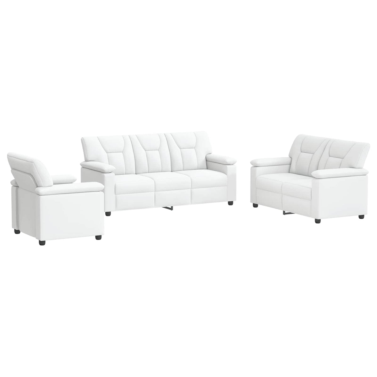 Set sofe 3 pcs Bijela Umjetna koža