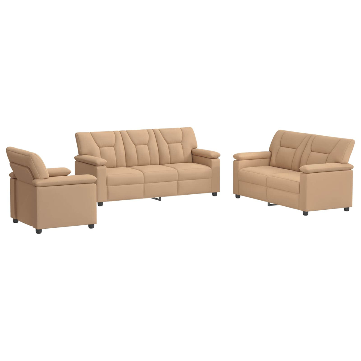 Set sofe 3 pcs Boja cappuccina Umjetna koža