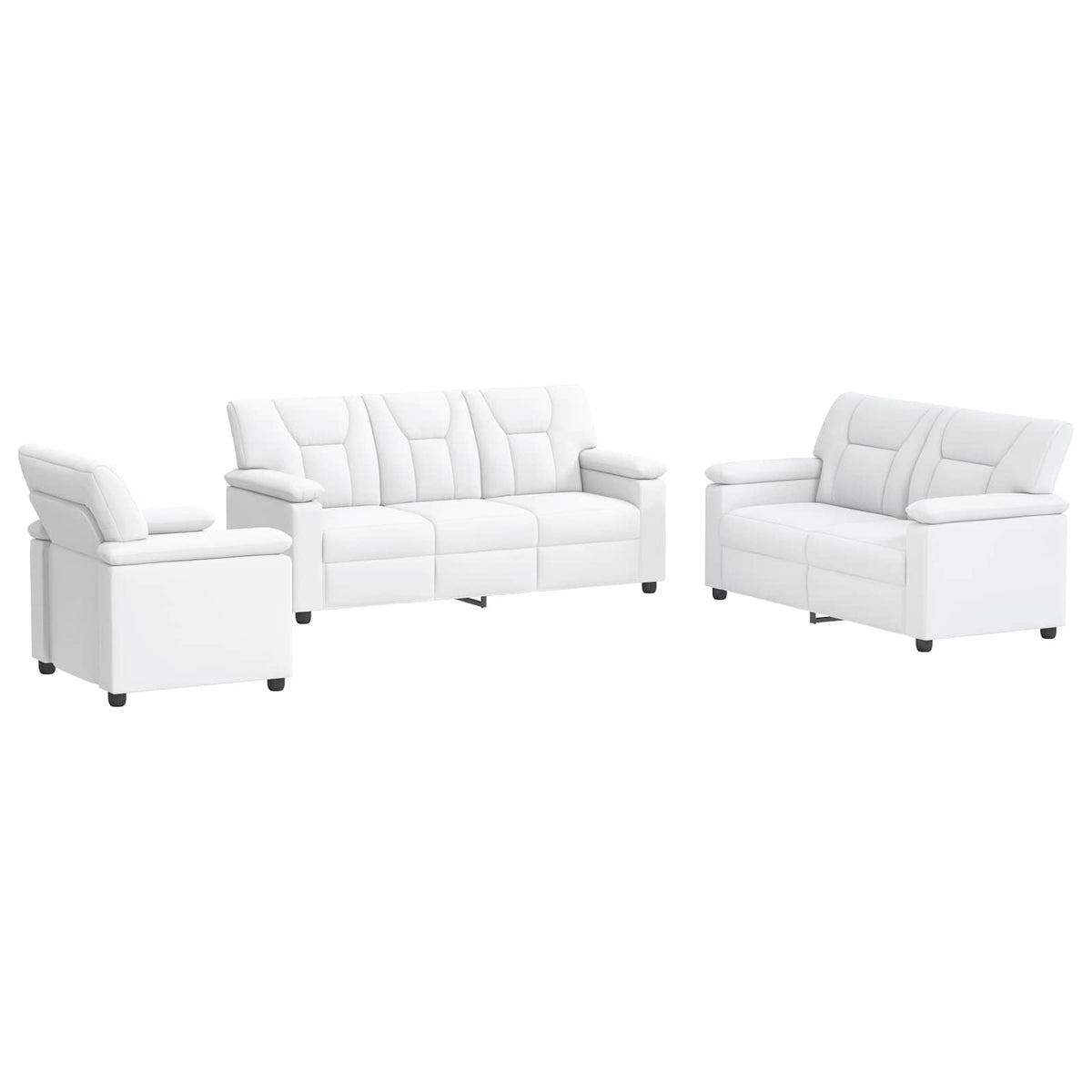 Set sofe 3 pcs Bijela Umjetna koža