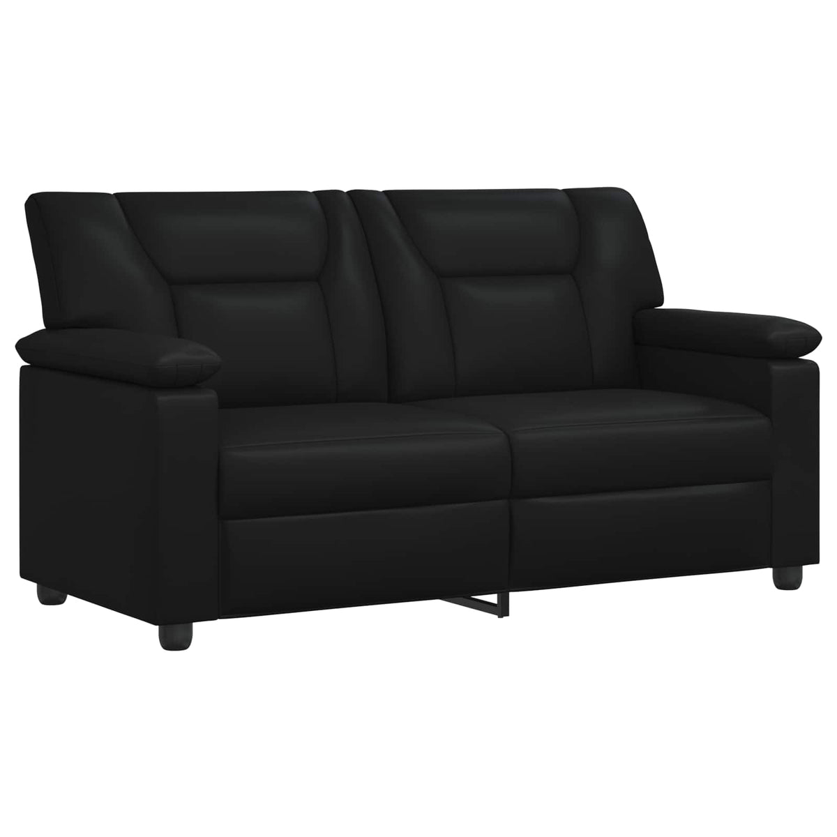 Set sofe 2 pcs Crna Umjetna koža