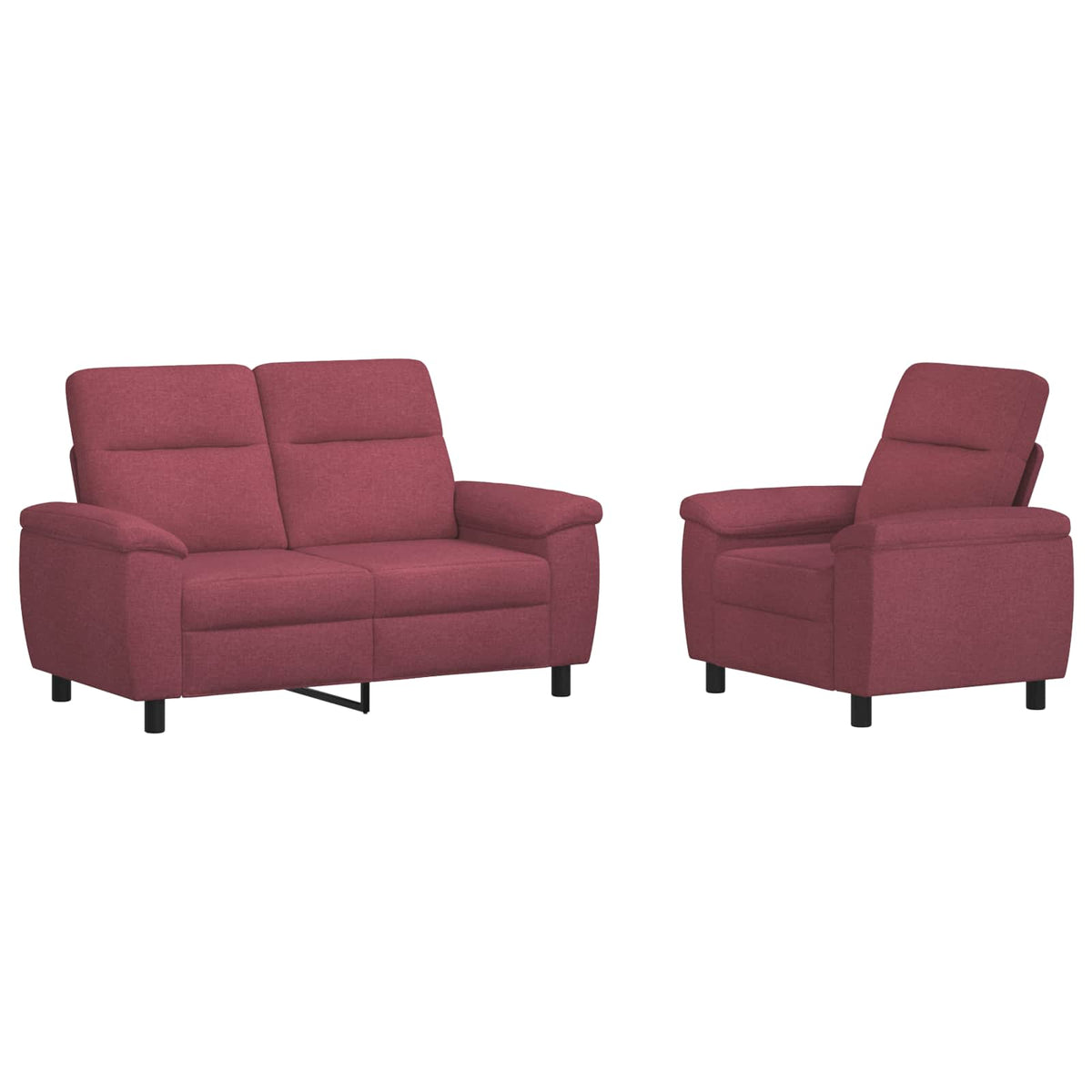 Set sofe 2 pcs Vinska crvena Tkanina