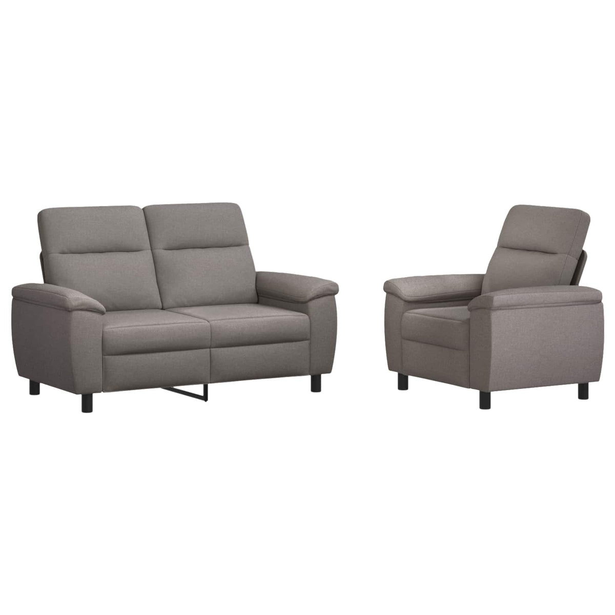 Set sofe 2 pcs Sivosmeđa Tkanina