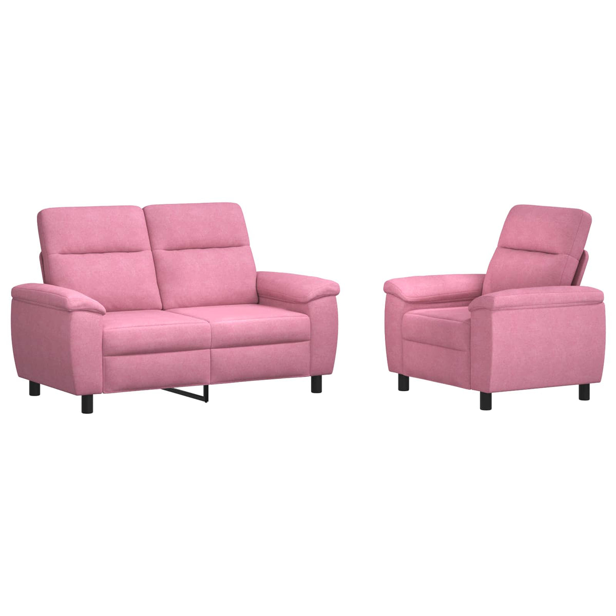 Set sofe 2 pcs Ružičasta Tkanina