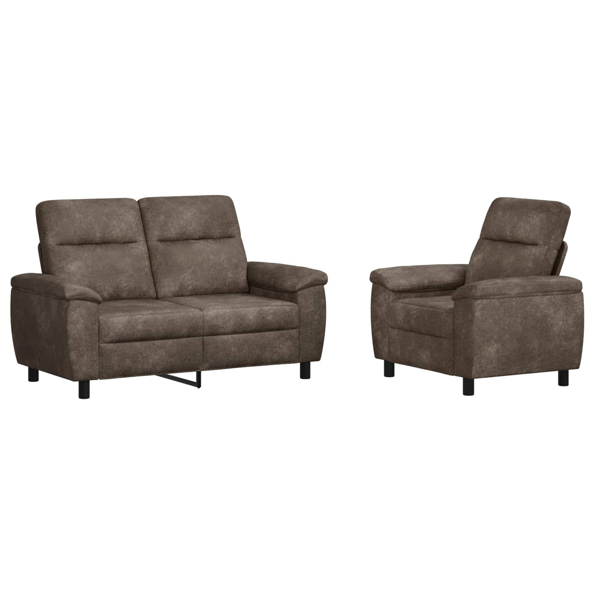Set sofe 2 pcs Tamnosiva Umetnička suknja koža