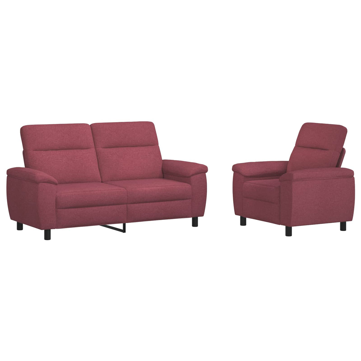 Set sofe 2 pcs Vinska crvena Tkanina