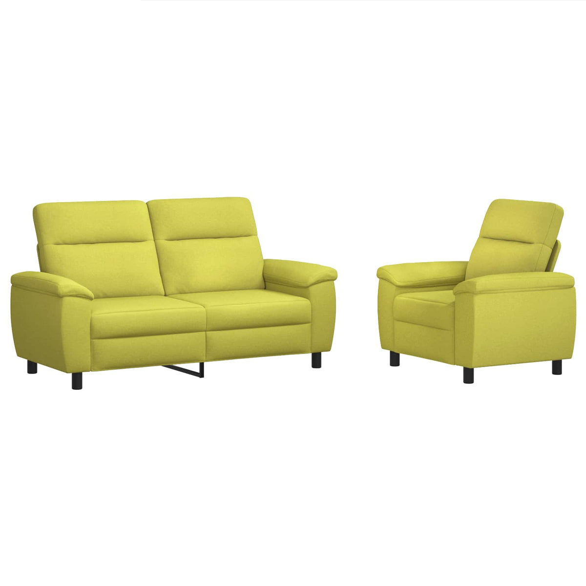 Set sofe 2 pcs Svijetlo zelena Tkanina