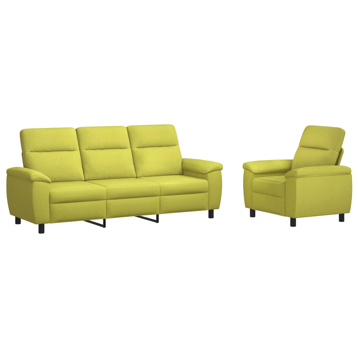 Set sofe 2 pcs Svijetlo zelena Tkanina