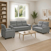 Set sofe 3 pcs Svjetlosiva Tkanina