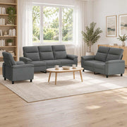 Set sofe 3 pcs Tamnosiva Tkanina