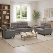 Set sofe 3 pcs Sivosmeđa Tkanina