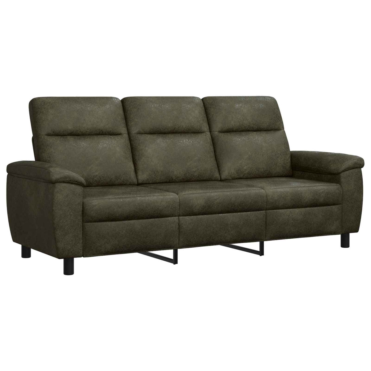 Set sofe 3 pcs Maslinasto zelena Umetnička suknja koža