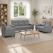 Set sofe 3 pcs Svjetlosiva Tkanina