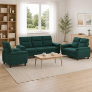 Set sofe 3 pcs Tamnozelena Tkanina