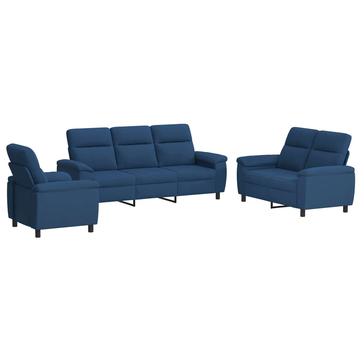 Set sofe 3 pcs Plava Tkanina