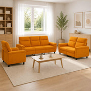 Set sofe 3 pcs Tamno žuta Tkanina