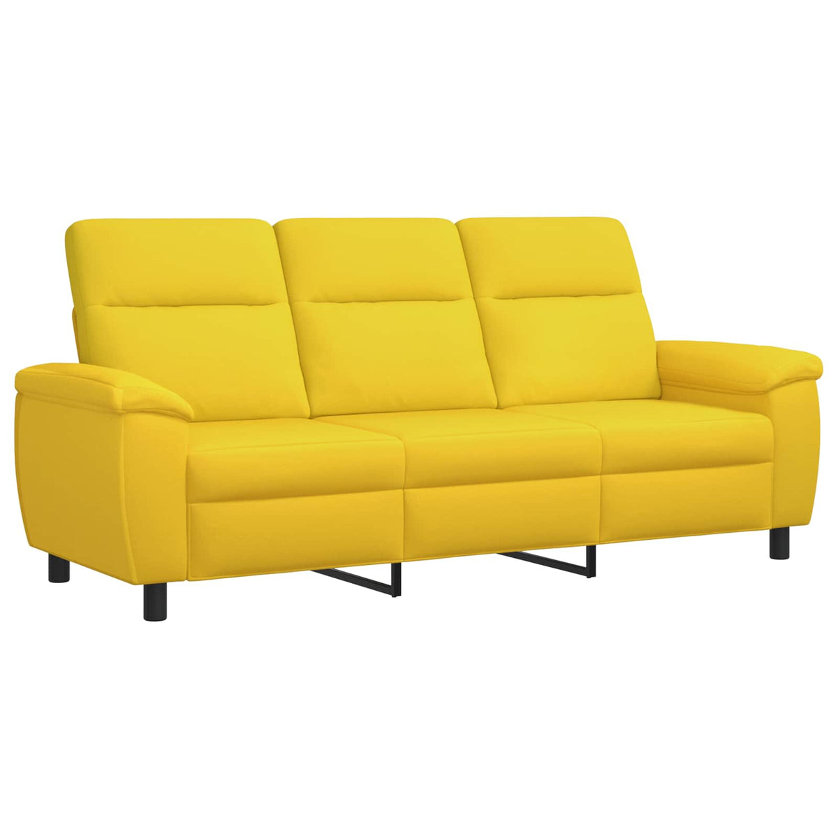 Set sofe 3 pcs Svijetlo žuta Tkanina