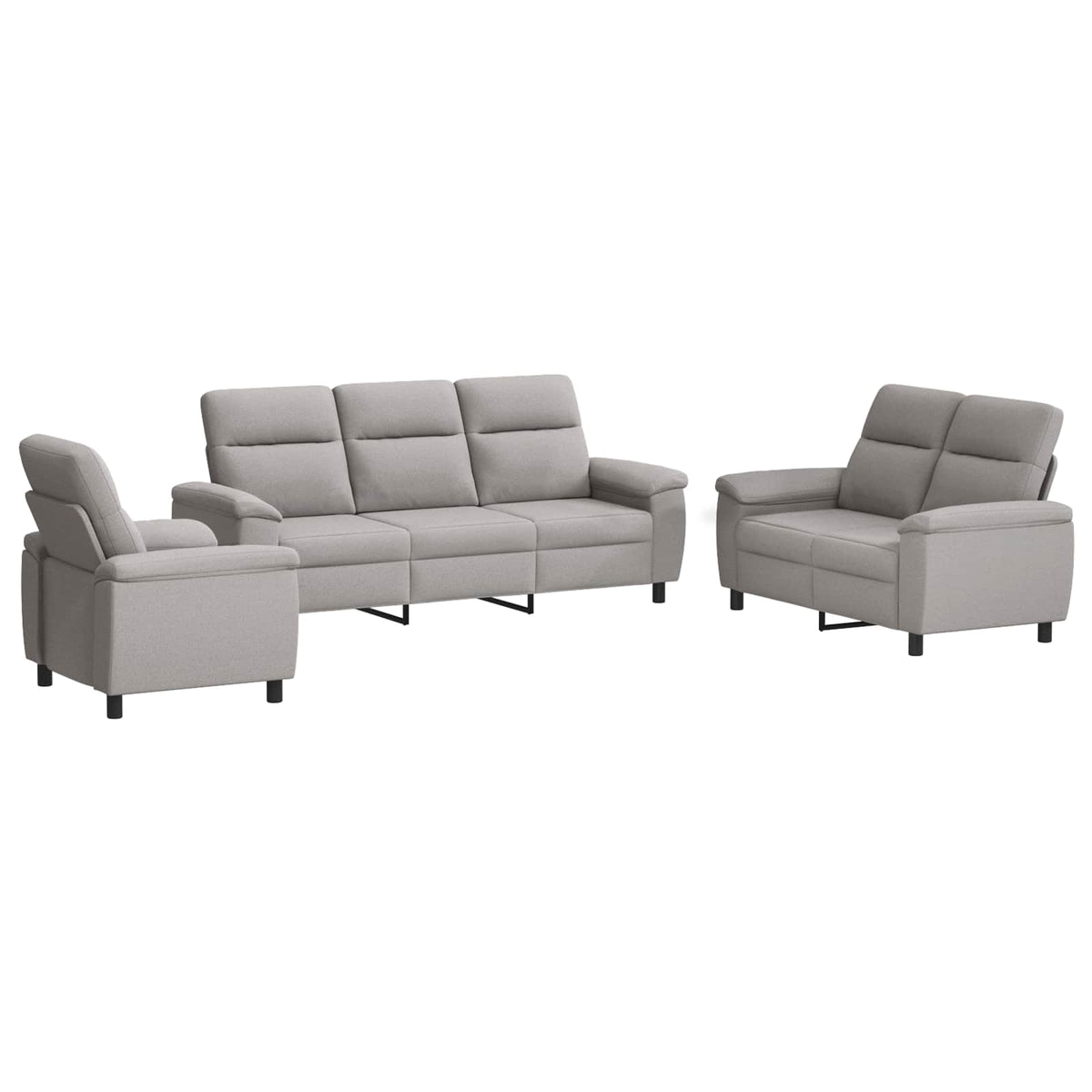 Set sofe 3 pcs Oblačnosiva Tkanina