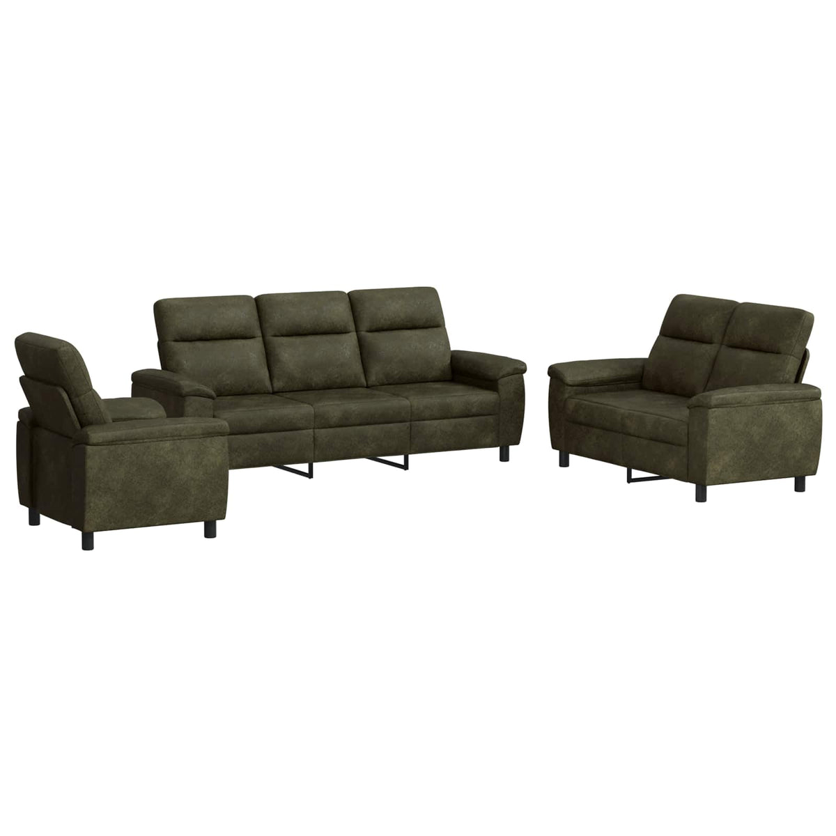 Set sofe 3 pcs Smeđa Umetnička suknja koža