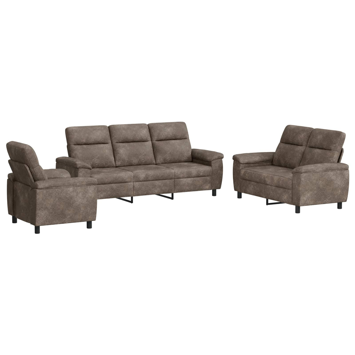 Set sofe 3 pcs Svjetlosiva Umetnička suknja koža