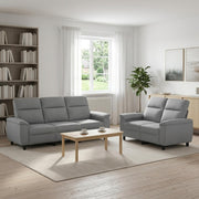 Set sofe 2 pcs Svjetlosiva Tkanina