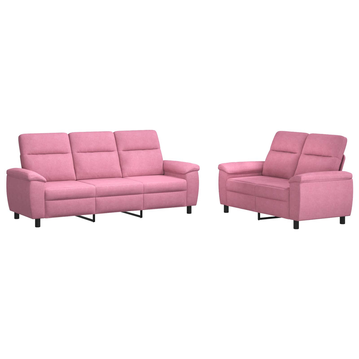Set sofe 2 pcs Ružičasta Tkanina