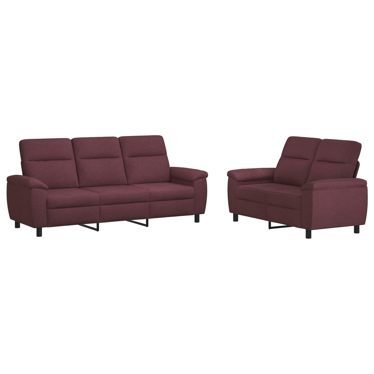 Set sofe 2 pcs Ljubičasta Tkanina
