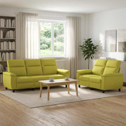 Set sofe 2 pcs Svijetlo zelena Tkanina