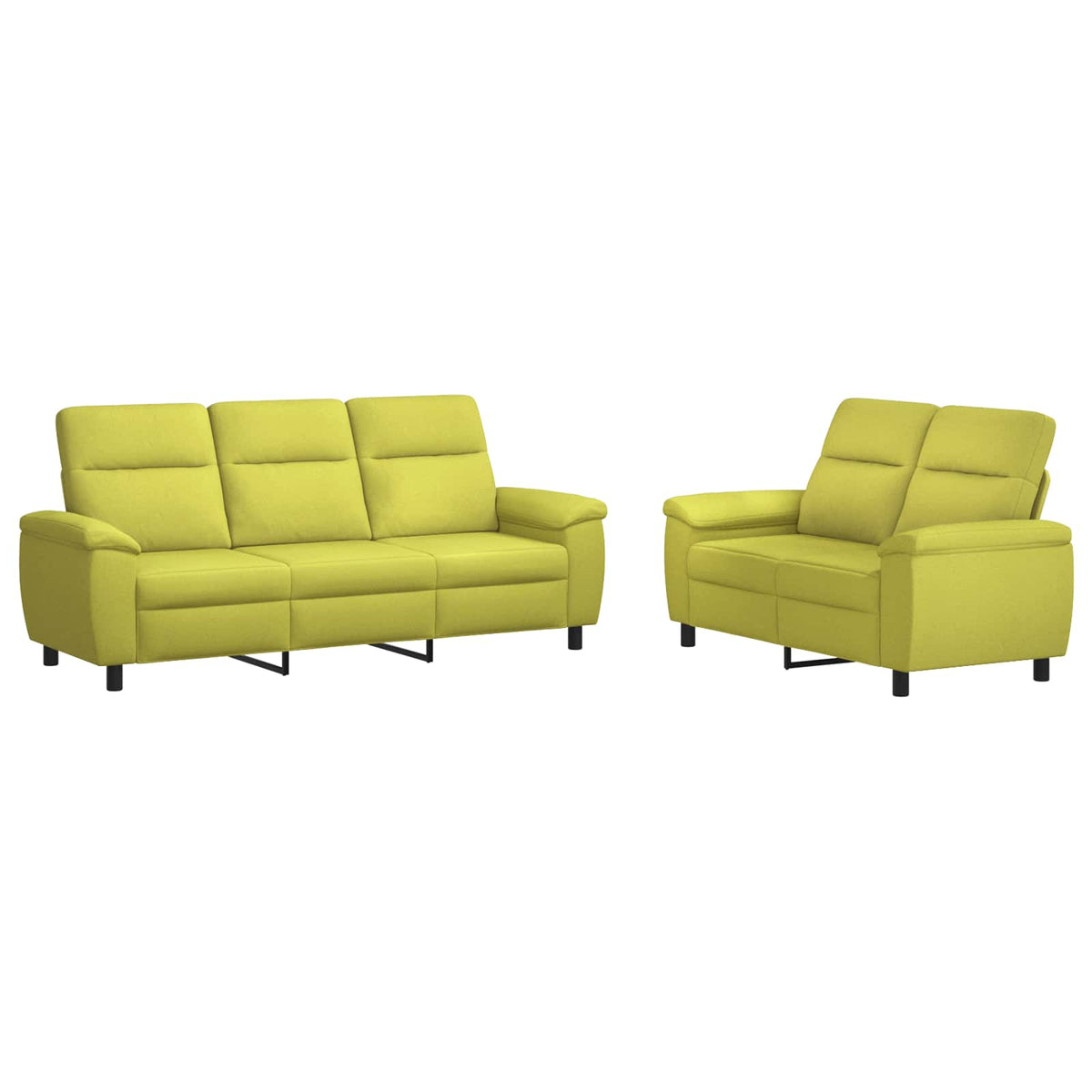 Set sofe 2 pcs Svijetlo zelena Tkanina