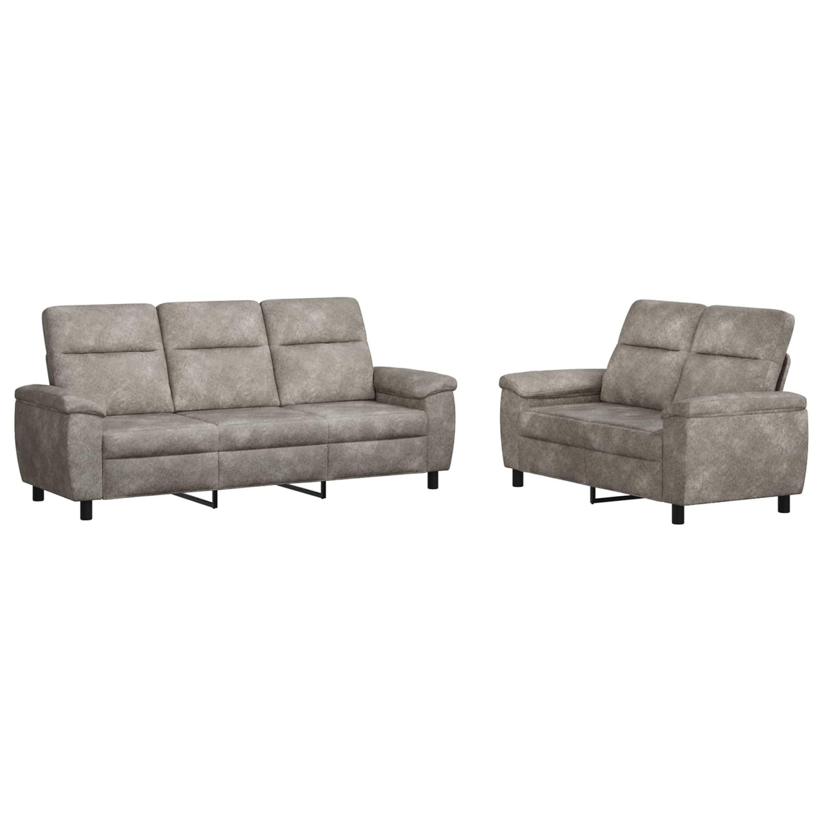 Set sofe 2 pcs Svjetlosiva Umetnička suknja koža