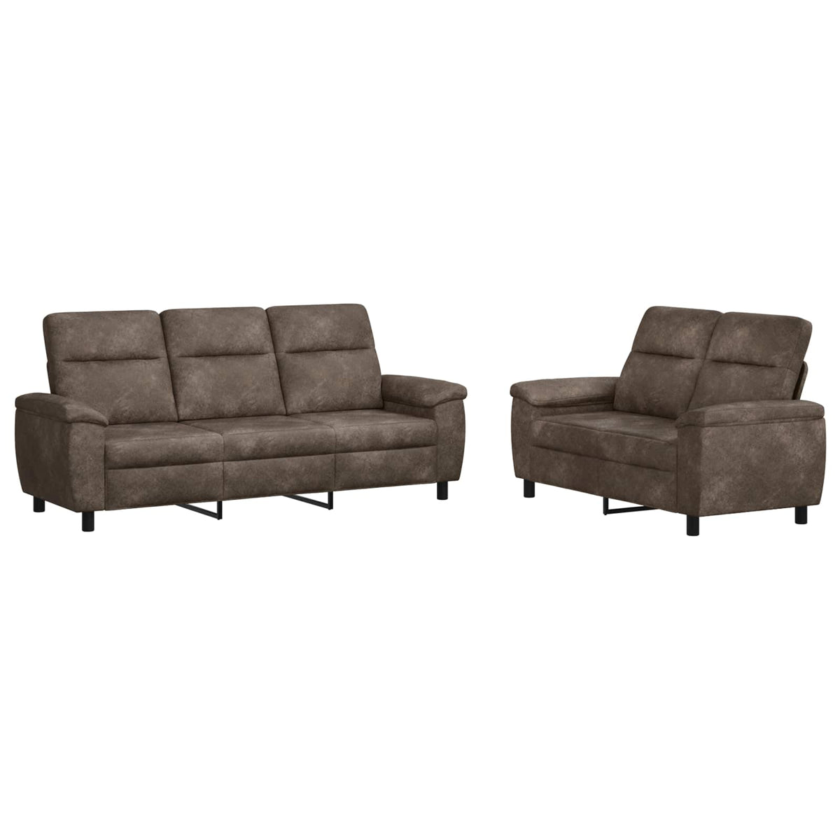 Set sofe 2 pcs Tamnosiva Umetnička suknja koža