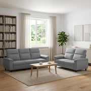 Set sofe 2 pcs Svjetlosiva Tkanina