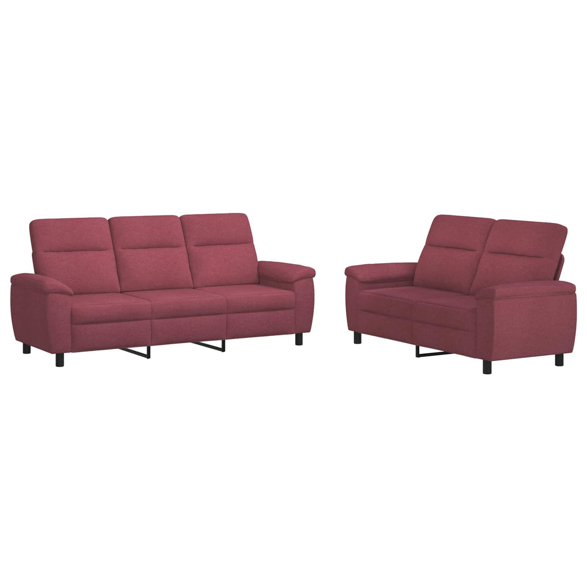 Set sofe 2 pcs Vinska crvena Tkanina