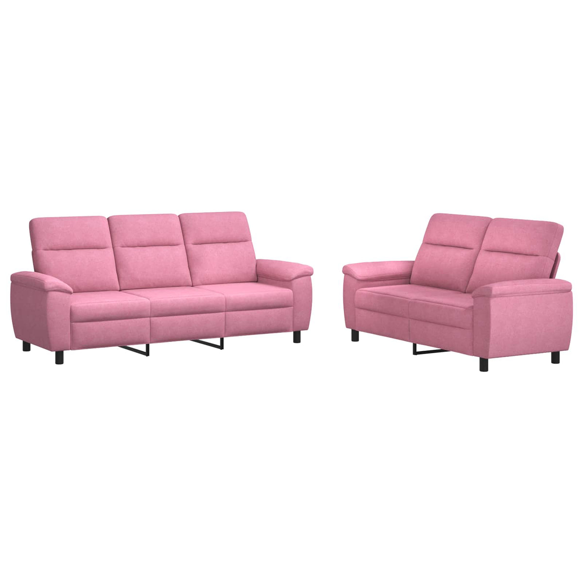 Set sofe 2 pcs Ružičasta Tkanina