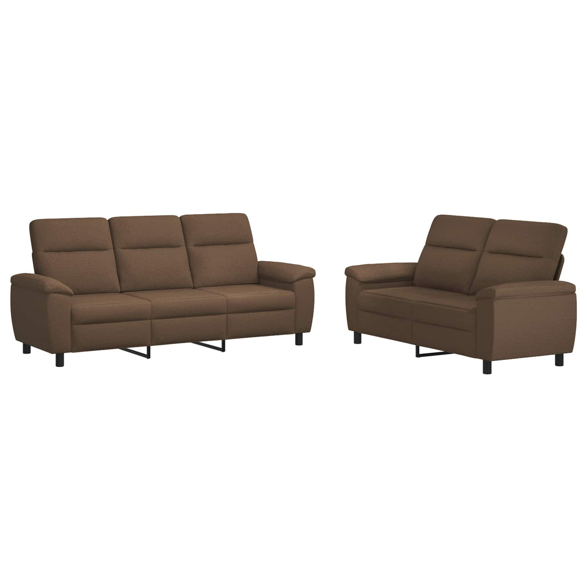 Set sofe 2 pcs Smeđa Tkanina