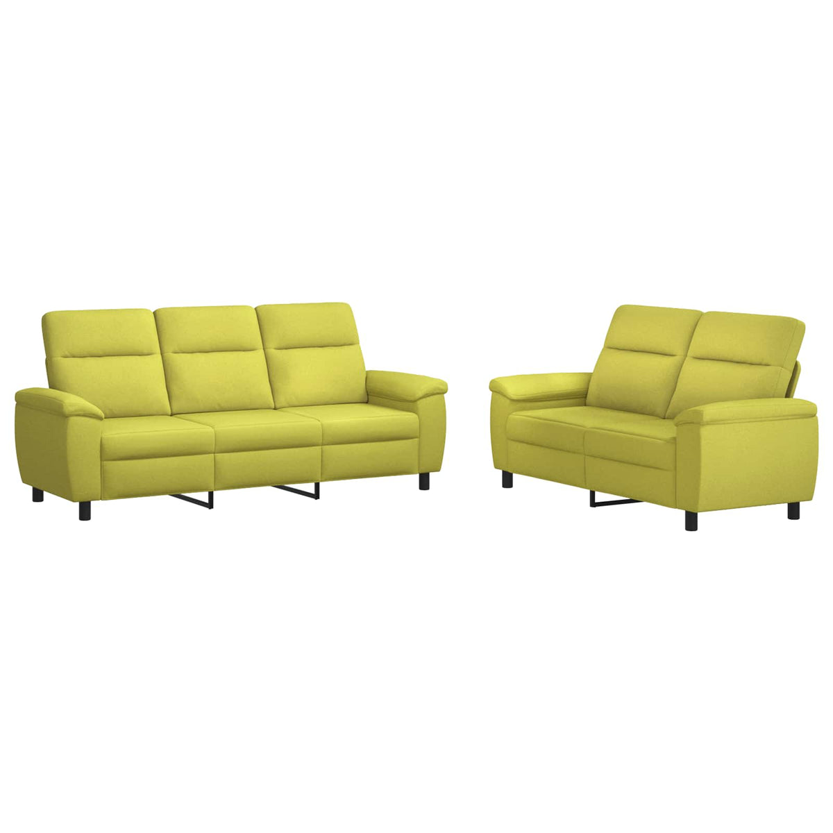Set sofe 2 pcs Svijetlo zelena Tkanina