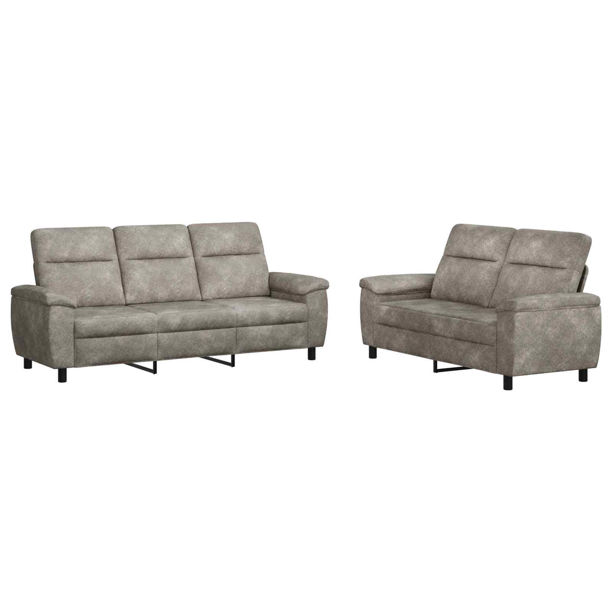Set sofe 2 pcs Svjetlosiva Umetnička suknja koža